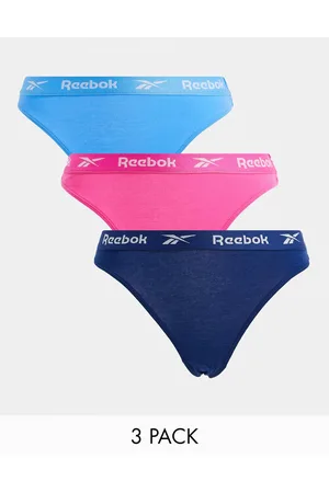 Buy Reebok Womens Kamila Three Pack Seamless High Leg Briefs Black
