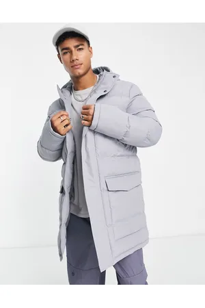 French connection long line shop padded funnel neck coat