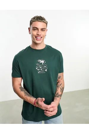 ASOS DESIGN oversized T-shirt in off-white with tattoo skull back print