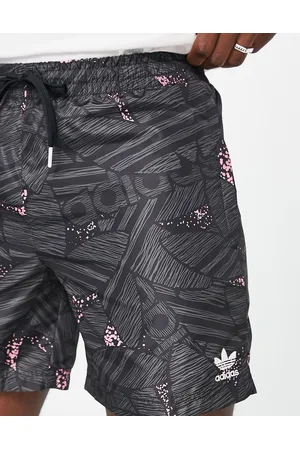 adidas Camo Allover Print Swim Shorts - Black