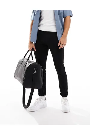 ASOS Smart faux leather weekend holdall bag in
