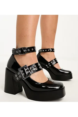 ASOS DESIGN Wide Fit Waiter d'Orsay high heel shoes in black