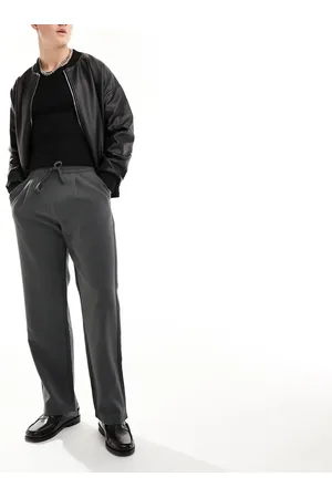 Bershka Wide leg tailored trouser in