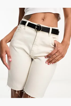 Pieces® Belt with gold circle buckle in