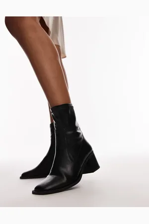 Topshop Nicola block heel ankle boot in