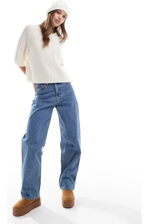 & OTHER STORIES Wool short sleeve knitted rib cardigan in off