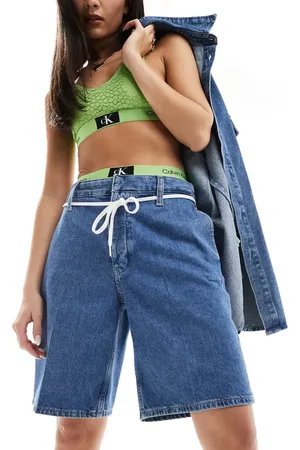 Calvin Klein 90s straight denim shorts in light wash