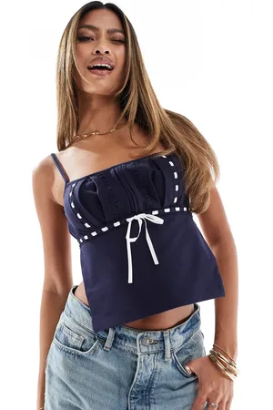 Edikted Ribbon Trim Open Back Top