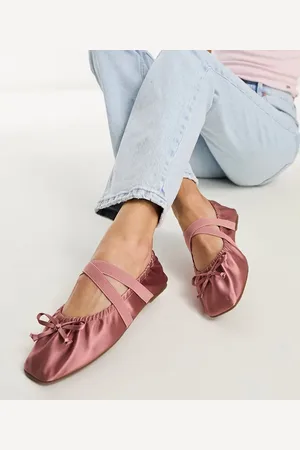 ASOS Los Angeles ruched ballet in rose satin