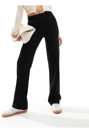 VERO MODA Straight leg jersey trousers with belt loops in