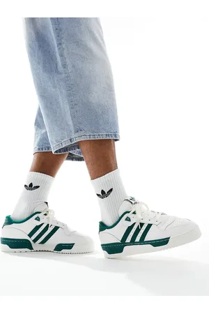 adidas Rivalry low trainers in white and green