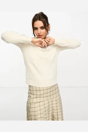 ONLY Crew neck jumper in cream