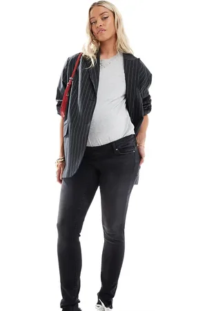 ONLY Blush skinny jeans with frayed hem in washed