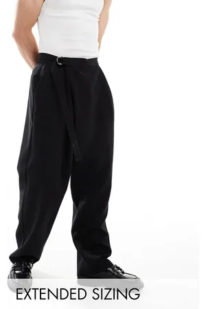 ASOS Smart wide leg trousers with crossover side belt in