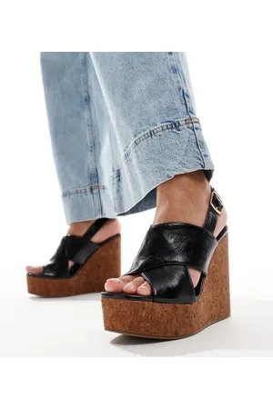 ASOS Tamara cross strap wedges in