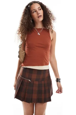 Motel Aida layered vest top in spice coconut milk