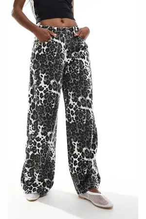 Liquor N Poker Leopard print jeans in