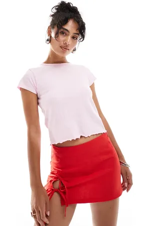MANGO Lettuce hem top in