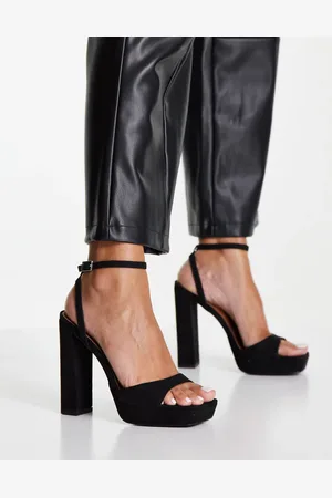 ASOS Noun platform barely there block heeled sandals in