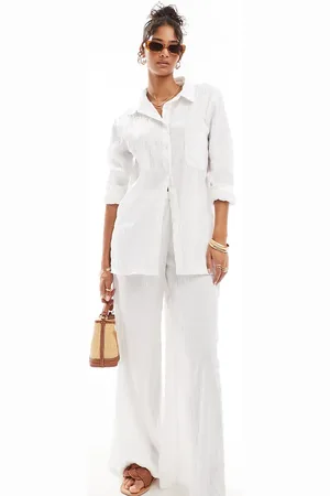 Esmée Esmee Exclusive textured oversized beach shirt co-ord in
