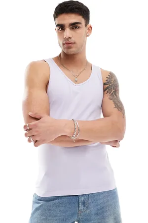 ASOS Muscle fit vest in lilac