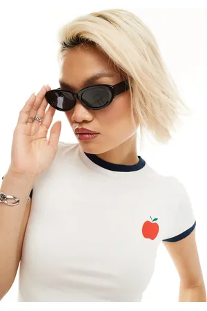 Motel Apple motif ringer baby t-shirt in