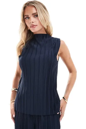 VILA Plisse sleeveless top co-ord in