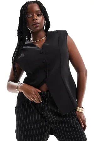 ASOS ASOS DESIGN Curve longline nipped in waistcoat in