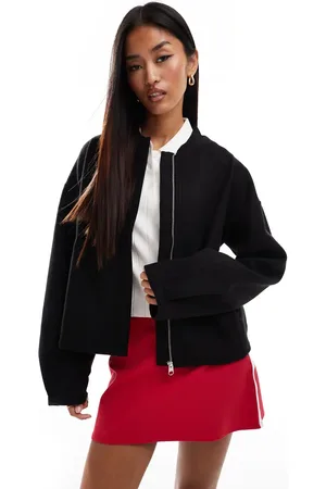 Pieces® Cropped bomber jacket in