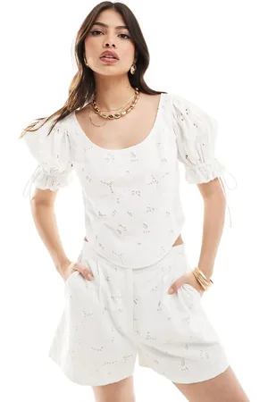 French Connection Embroidered top co-ord in