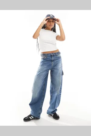Stradivarius Carpenter jean with adjustable waist in medium