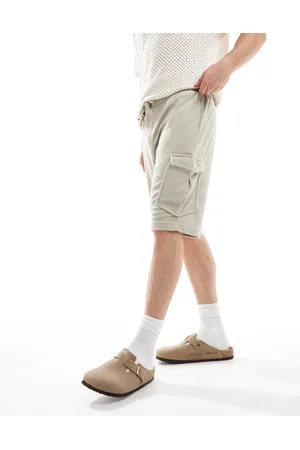 Brave Soul Towelling co-ord cargo shorts in stone
