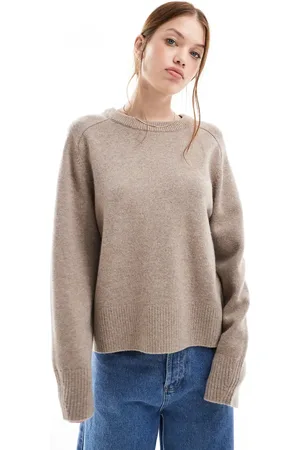 & OTHER STORIES Wool blend sweater with pleated sculptural sleeve in
