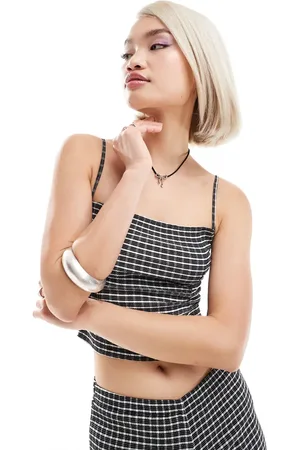 Motel Totori checked cami top co-ord in and grey