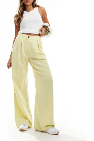 Reclaimed Mensy wide leg trouser in linen look