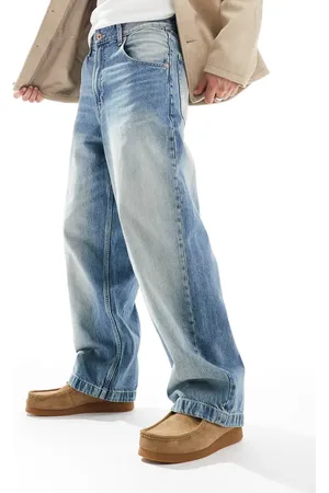 Bershka Super baggy fit jeans in washed
