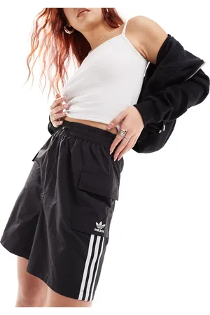 adidas Three stripe cargo shorts in