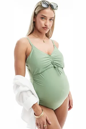 Mama;licious Mamalicious Maternity swimsuit in sage