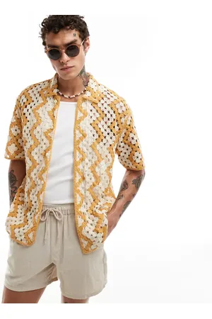 Bershka Knitted rose detailed shirt in