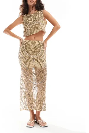 ASOS Embellished midi skirt co-ord in