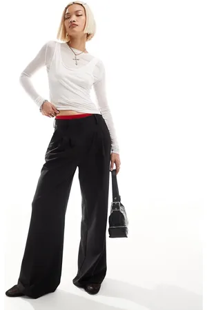 COLLUSION Relaxed wide leg tailored trousers in