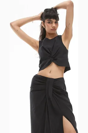 Topshop Co ord knot front top in
