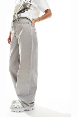 Dr Denim Donna relaxed fit baggy boyfriend jeans in blue tint stream light peach wash
