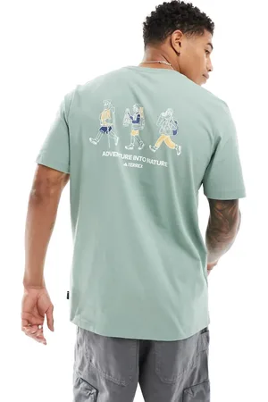 adidas Adidas Terrex graphic backprint t-shirt in sage