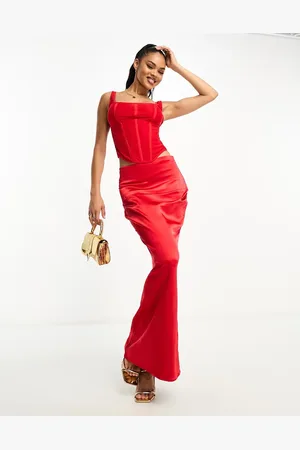 Aria Cove Maxi bodycon fishtail skirt co-ord in