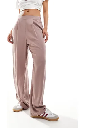 ASOS Relaxed pull on trousers in mink