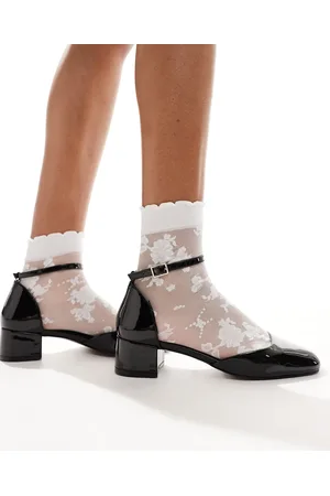 ASOS Syrup mid block heeled shoes in patent