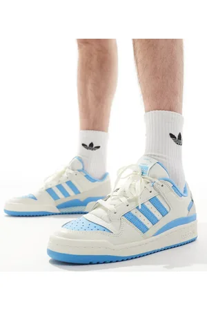adidas Forum Low CL trainers in ivory and blue