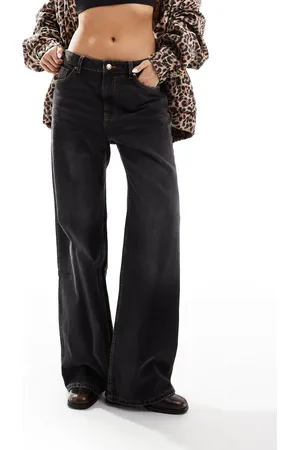 Bershka Baggy wide leg jeans in