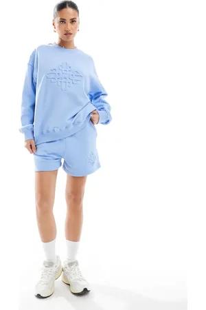 The Couture Club Co-ord embossed shorts in light